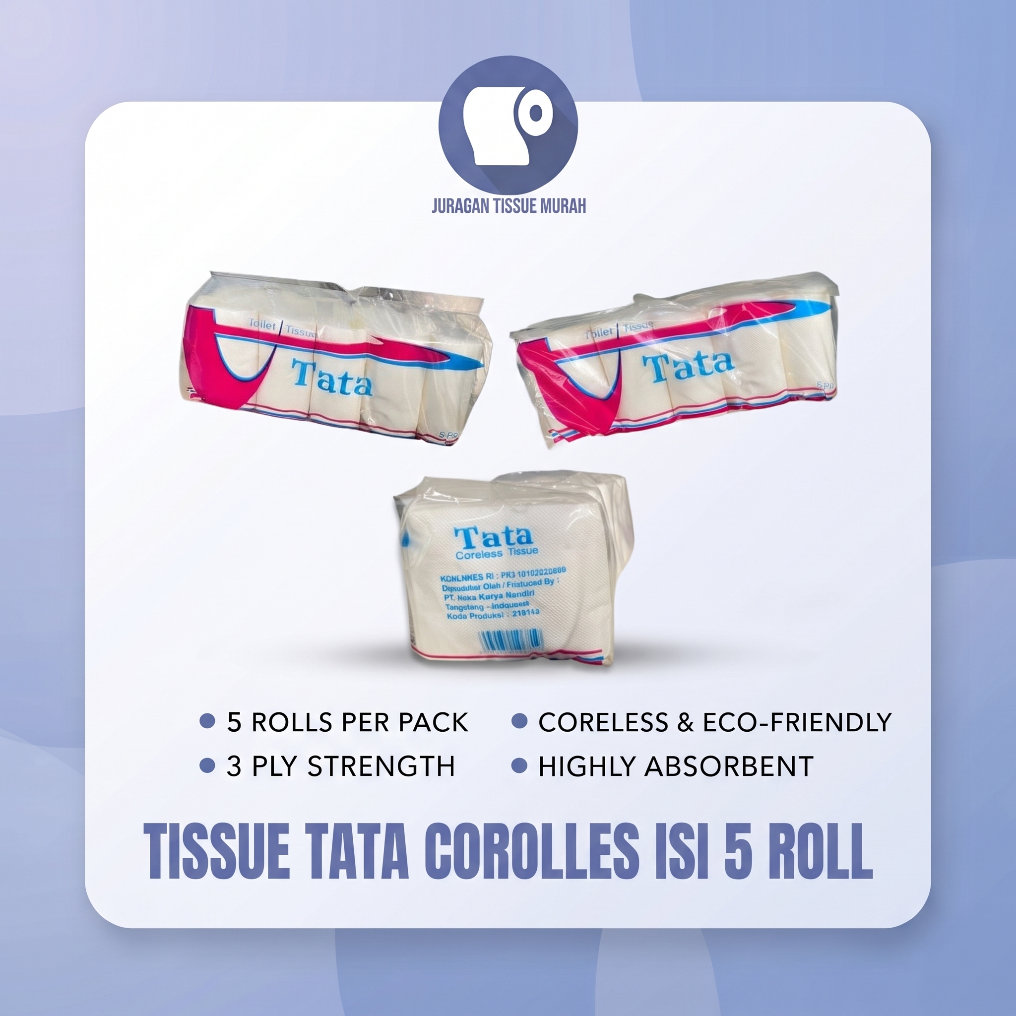 Tissue Tata Coreless Isi 5 Roll